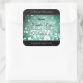 Elegant Green Glitter Sparkle Stars Product Labels (Tas)