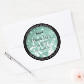 Elegant Green Glitter Sparkle Stars Product Labels (Envelop)