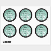Elegant Green Glitter Sparkle Stars Product Labels (Vel)