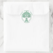 Elegant Green Glitter Tree of Life Growth Sterkte Ronde Sticker (Tas)
