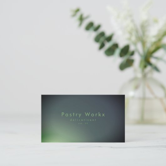 Elegant Green Glow Gradient Ombre Visitekaartje (Staand voorkant)