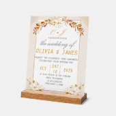 Elegant Green & Gold Acrylic Welcome Sign Acryl Bord (Hoek)