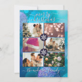 Elegant Green Gold Bokeh Art Merry kerst Feestdagenkaart (Voorkant)