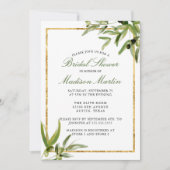 Elegant Green Gold Botanical Vine Vrijgezellenfees Kaart (Voorkant)