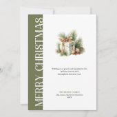 Elegant Green Gold Christmas Gift Digital Card Feestdagenkaart (Voorkant)