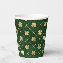 Elegant Green Gold Clover