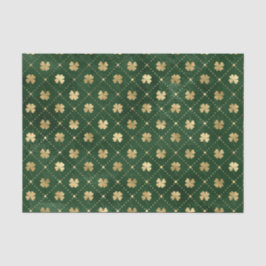 Elegant Green Gold Clover Tissuepapier