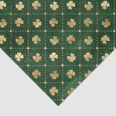 Elegant Green Gold Clover Tissuepapier (Detail)