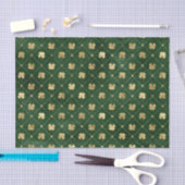 Elegant Green Gold Clover Tissuepapier (Craft)
