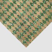 Elegant Green Gold Diamond Pattern Tissuepapier (Detail)