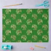 Elegant Green Gold Dragon Tissue Paper Tissuepapier (Craft)
