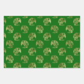 Elegant Green Gold Dragon Wrapping Paper Sheets (Voorkant 2)