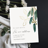 Elegant Green Gold Eucalyptus Branch We hebben ons Briefkaart
