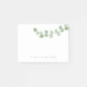 Elegant Green Gold Eucalyptus Leaf Name Post-it® Notes (Voorkant)