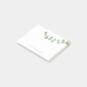 Elegant Green Gold Eucalyptus Leaf Name Post-it® Notes (Schuin)