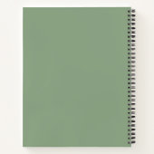 Elegant Green Gold Eucalyptus Name Sketchbook Notitieboek (Achterkant)