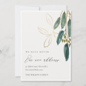 Elegant Green Gold Eucalyptus We hebben Kaart verp (Voorkant)