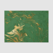 Elegant Green Gold Faux marmer kerst Tissuepapier (Voorkant)