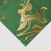 Elegant Green Gold Faux marmer kerst Tissuepapier (Detail)