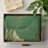 Elegant Green Gold Faux marmer kerst Tissuepapier (Geschenk)