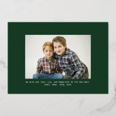 Elegant Green Gold Foil Merry Kerstmis Kaart (Achterkant)