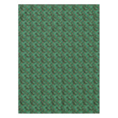 Elegant Green Gold Geometric Pattern Kerstmis Tafelkleed (Voorkant)