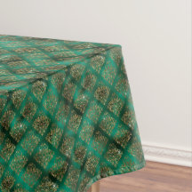 Elegant Green Gold Geometric Pattern Kerstmis