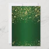 Elegant Green Gold Glitter Christmas Eve Party Kaart (Achterkant)