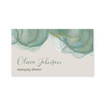 Elegant Green Gold Glitter Waterverf