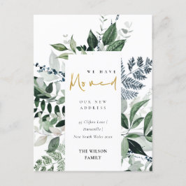 Elegant Green Gold Greenery Lijst We hebben ons ve Briefkaart