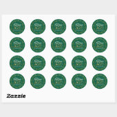 Elegant Green & Gold Happy New Year 2026 Sticker (Vel)
