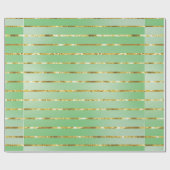 Elegant Green Gold Merry kerst Cadeaupapier (Vlak)