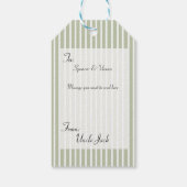 & Elegant Green Gold Micro Wedding Cadeaulabel (Achterkant)