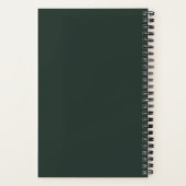 Elegant Green & Gold Monogram Bullet Page Journal Notitieboek (Achterkant)