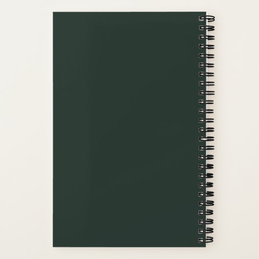 Elegant Green & Gold Monogram Bullet Page Journal Notitieboek (Achterkant)