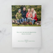 Elegant Green Gold Ornaments Feestdagen Kaart (Binnen)