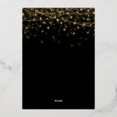 Elegant Green Gold Ornaments kerstparty Folie Uitnodiging (Achterkant)