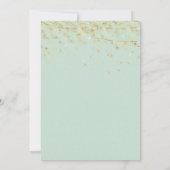 Elegant Green Gold Ornaments kerstparty Kaart (Achterkant)