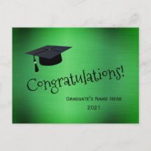 Elegant Green Gold Pet Gefeliciteerd Afstuderen