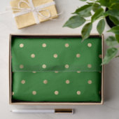 Elegant Green Gold Polka Dots Tissuepapier (Geschenk)