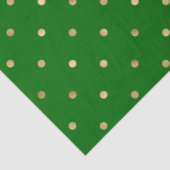 Elegant Green Gold Polka Dots Tissuepapier (Detail)