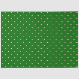 Elegant Green Gold Polka Dots Tissuepapier