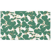 Elegant Green Gold Rubber Plant Foliage Design Tafelkleed (Voorkant (Horizontaal))