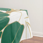Elegant Green Gold Rubber Plant Foliage Design Tafelkleed (Voorbeeld)