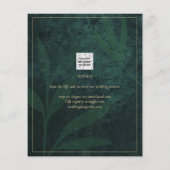 Elegant Green Gold Save the Date QR Code RSVP (Achterkant)
