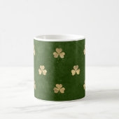 Elegant Green Gold Shamrock Koffiemok (Center)