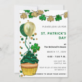 Elegant Green Gold Shamrock St Patricks Day Kaart (Voorkant)