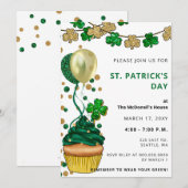 Elegant Green Gold Shamrock St Patricks Day Kaart (Voorkant / Achterkant)