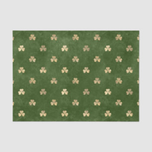 Elegant Green Gold Shamrock Tissuepapier