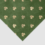 Elegant Green Gold Shamrock Tissuepapier (Detail)